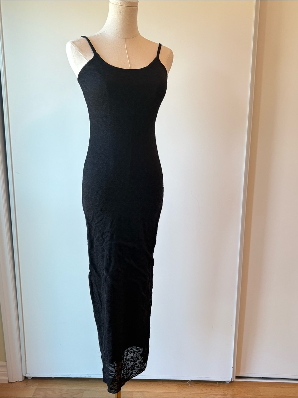 See You Monday Black Spaghetti Strap Maxi Dress